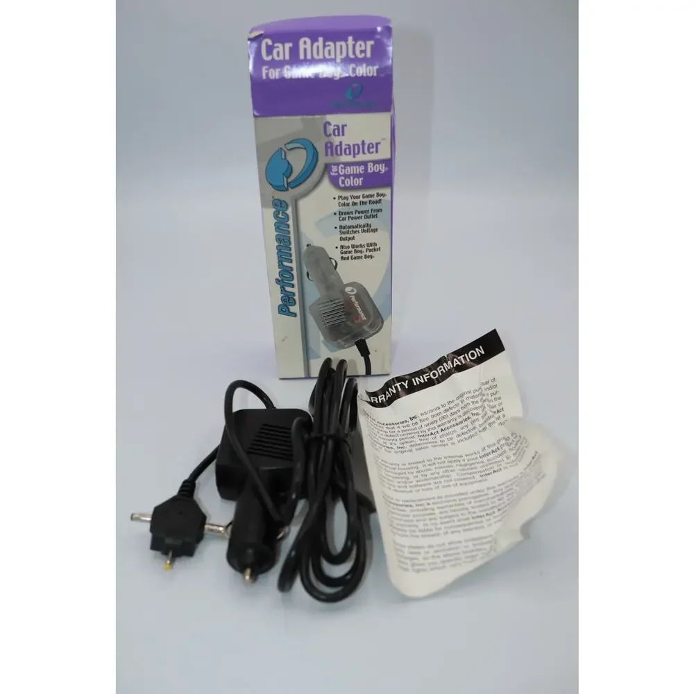 New Open Box Game Boy Color Car Adapter Performance InterAct Accessories